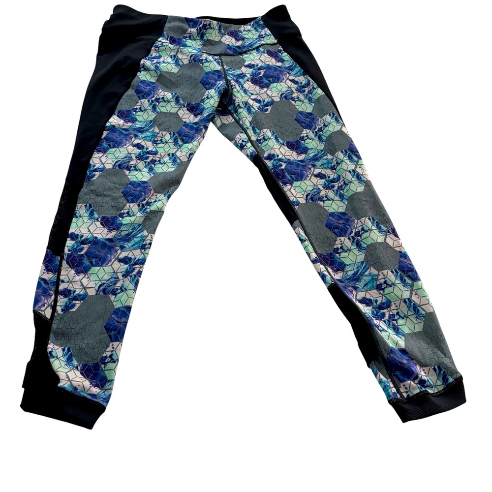 Calia by Carrie Underwood Leggings Size XL Blue Floral Print Like New Activewear